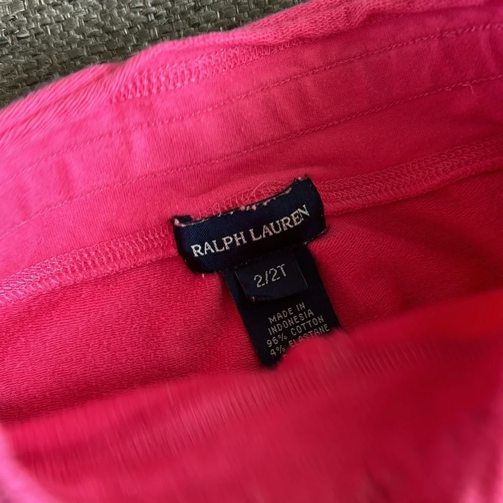 Ralph Lauren Girls Pink Flare Sweatpants Size 2T